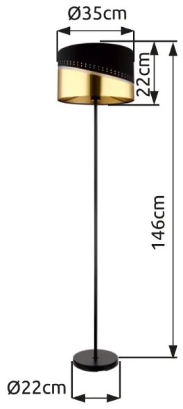 Lampadar Globo 54046S OR 1xE27/60W/230V