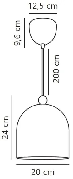 Lustră pe cablu Nordlux GASTON 1xE27/40W/230V albastru/alb