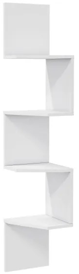 Etajeră de colț DESALDO 155,2x29,6 cm alb