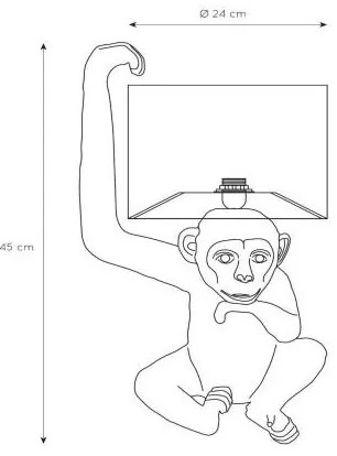 Lucide 10502/81/30 - Lampă de masă CHIMP 1xE14/40W/230V 45cm