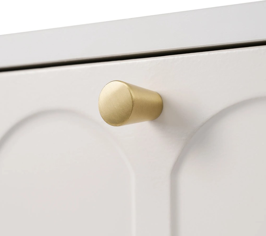 Toaletă elegantă cu 2 sertare, 100x76,5x45 cm, Alb crem