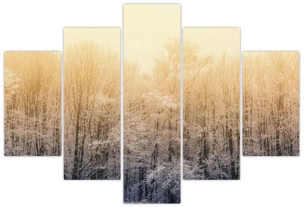 Tablou cu pădure geroasă (150x105 cm)