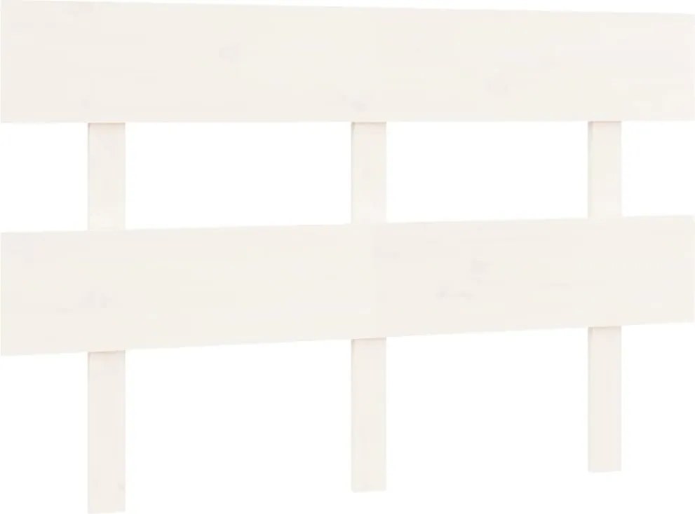 vidaXL Tăblie de pat, alb, 124x3x81 cm, lemn masiv de pin