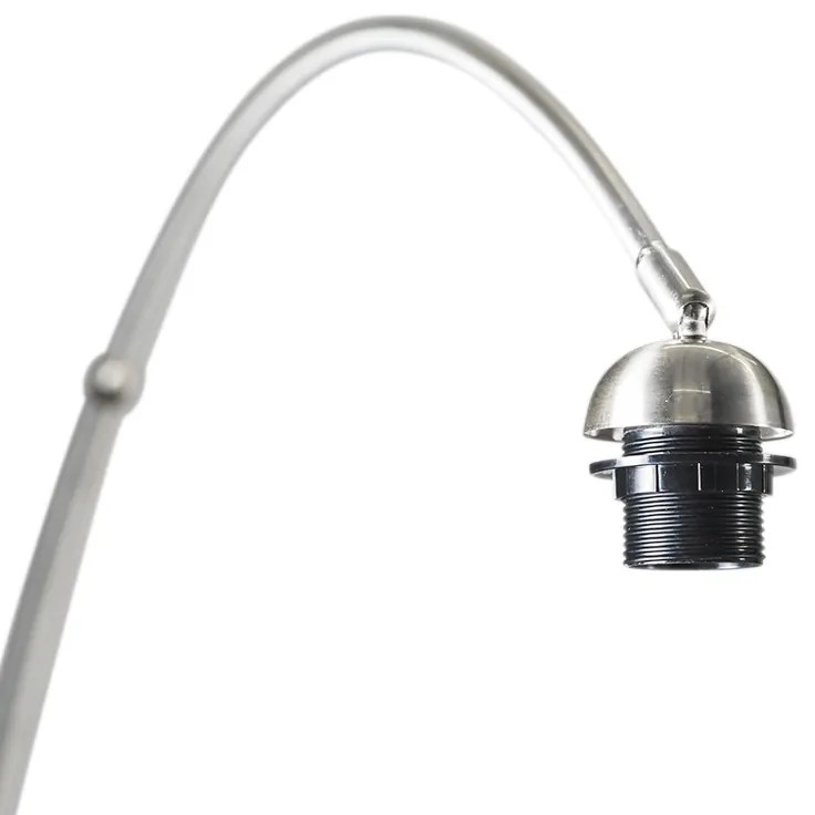 Lampă de arc modernă din oțel reglabilă fără abajur