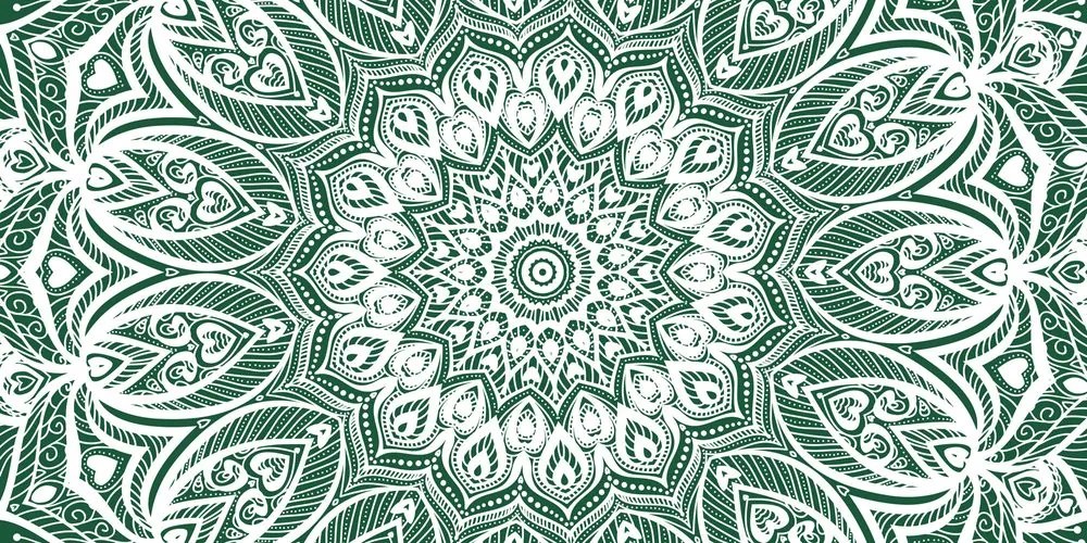 Tablou Mandala armonie pe un fundal verde