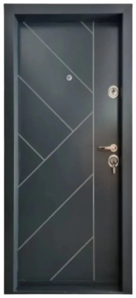 Usa metalica de exterior cu izolatie si vizor Novo Doors NDC04 ,deschidere stanga dreapta, 1 yala, dimensiuni multiple,tabla 12 mm, balamale si