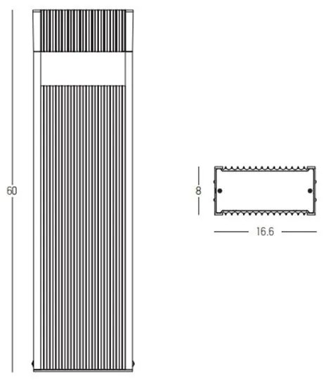 Stalp LED iluminat exterior modern IP65 Haley H-60cm
