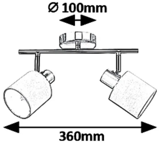 Rabalux 5010 - Lampă spot NATINA 2xE14/25W/230V