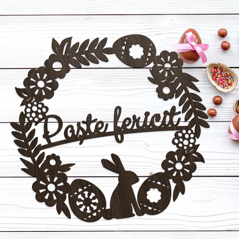 DUBLEZ | Coroniță pentru ușă - Paște fericit