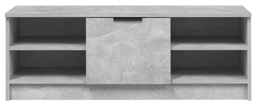 Comoda TV, gri beton, 102x35,5x36,5 cm, lemn compozit Gri beton, 1