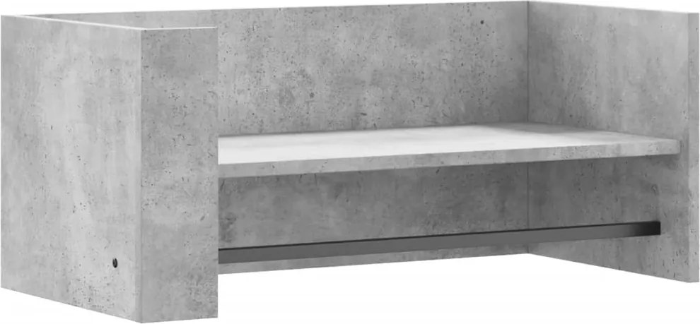 vidaXL Raft de perete, gri beton, 70,5x35x30,5 cm, lemn prelucrat