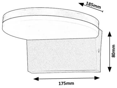 Aplică LED de exterior Rabalux 77117 BATIDA LED/9W/230V IP54 negru