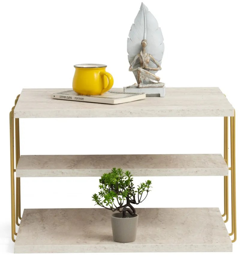 Masă de cafea Lifon Gold Travertine