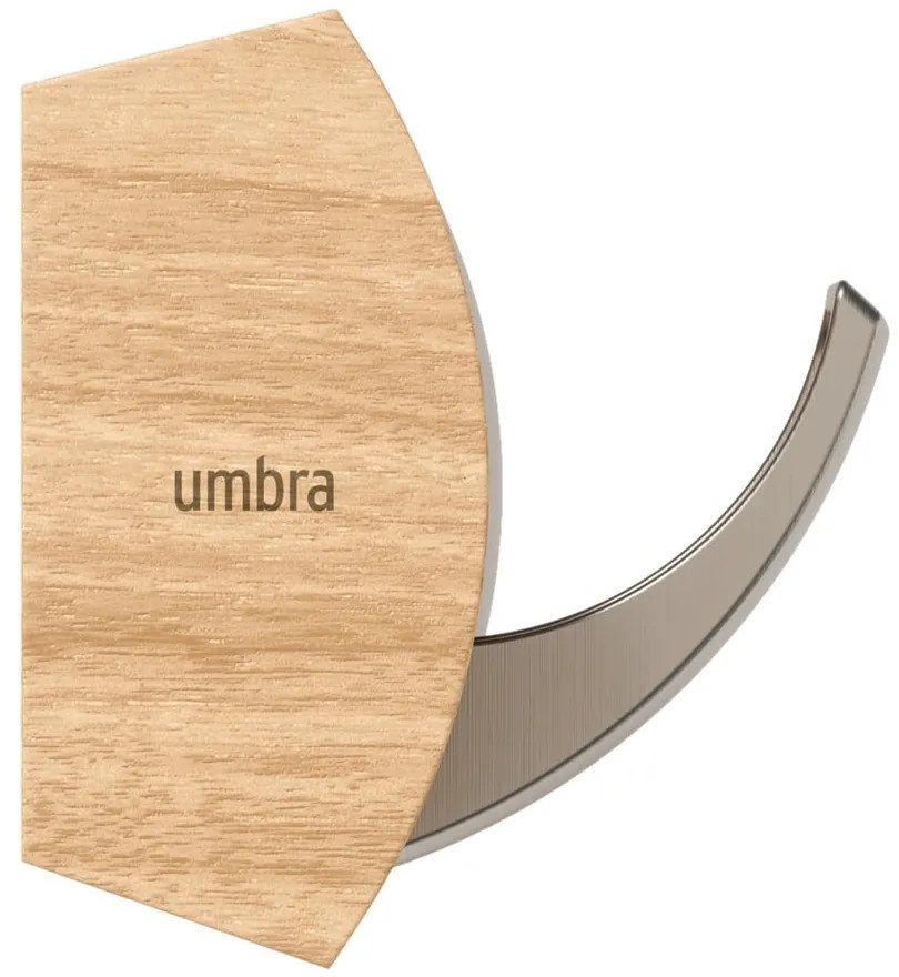 Cuier de perete în culoare naturală din lemn de plop Flip – Umbra