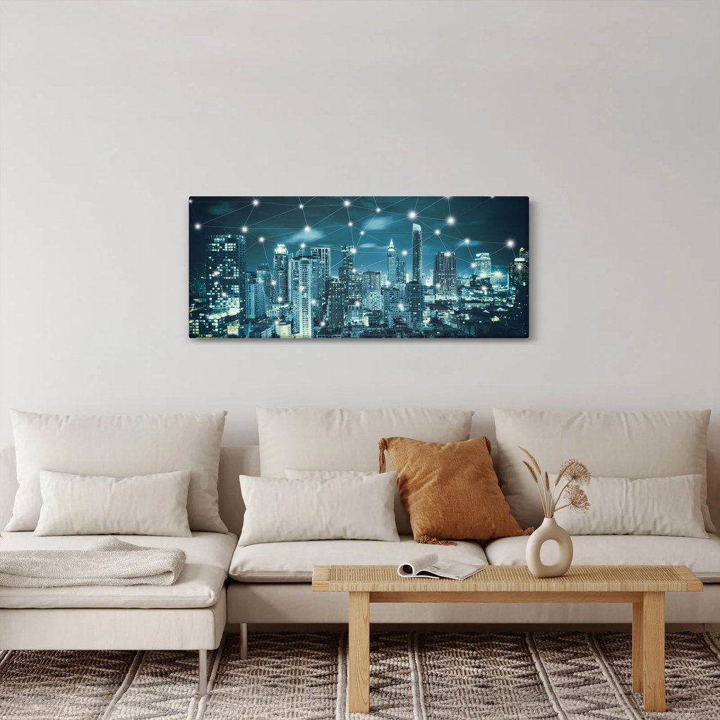 Tablou - Metropolă stălucitoare (120x50 cm)