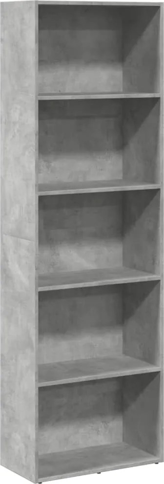 vidaXL Bibliotecă, gri beton, 60x30x189 cm, lemn prelucrat
