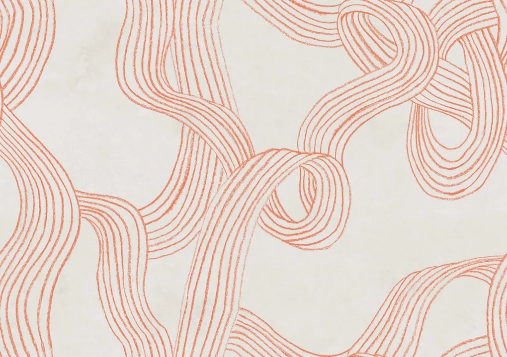 Fototapet, Stripes Repeatable, Orange, Rebel Walls