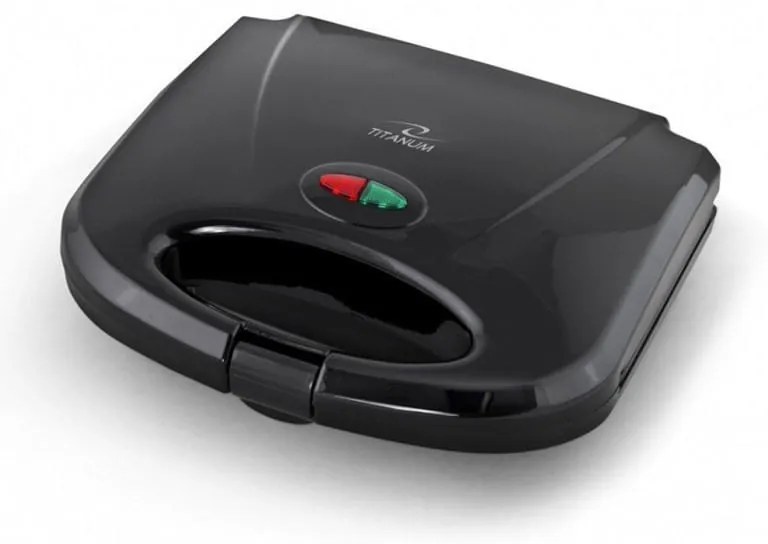 Aparat pentru vafe / gofre TITANUM Raspberry TKT003, 750W, Placi antiaderente, Negru