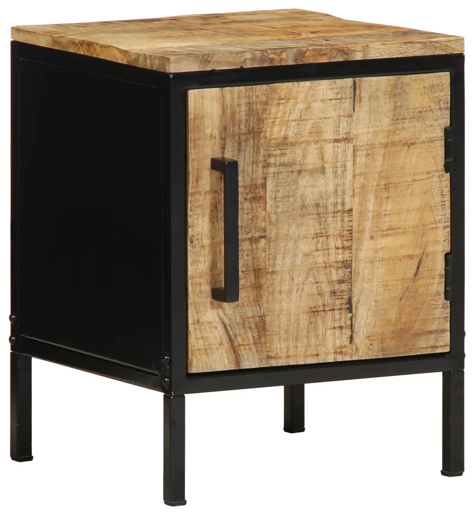 vidaXL Noptiera 30 x 30 x 40 cm din lemn solid de mango brut
