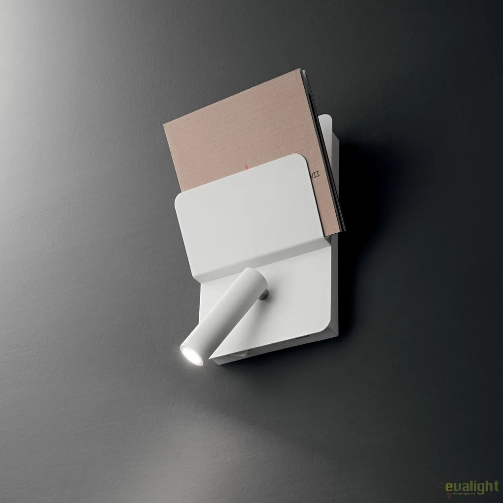 Aplica perete LED moderna reader directionabil cu port USB READ AP1 alba 176536