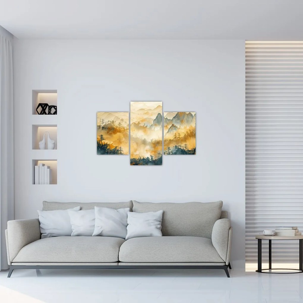 Tablou - Munți, acuarelă (90x60 cm)