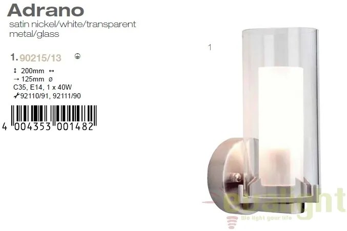 Aplica de perete design clasic Adrano 90215/13 BL