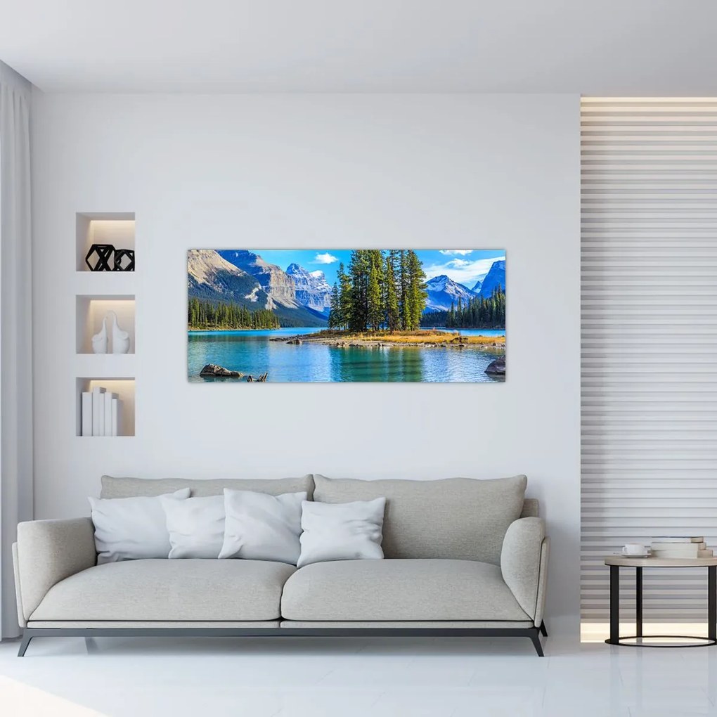 Tablou - Peisaj montan cu râu (120x50 cm)