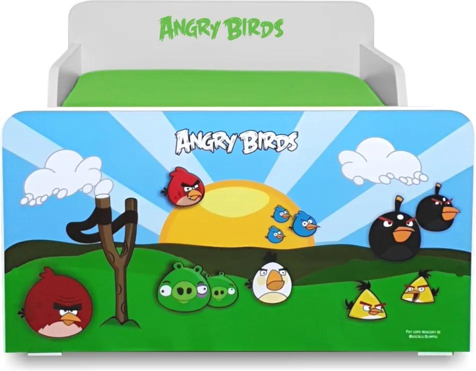 Pat copii  Angry Birds 2-12 ani cu saltea cadou