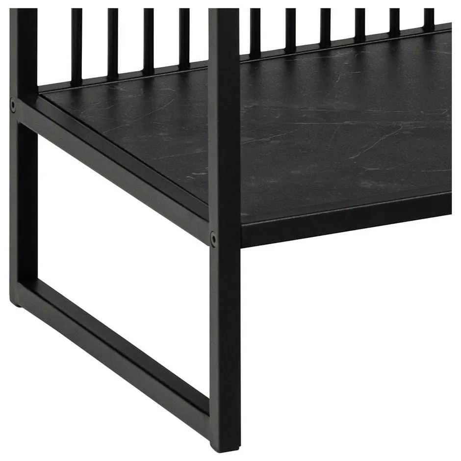 Bibliotecă neagră cu aspect de piatră 120x83 cm Strington – Actona
