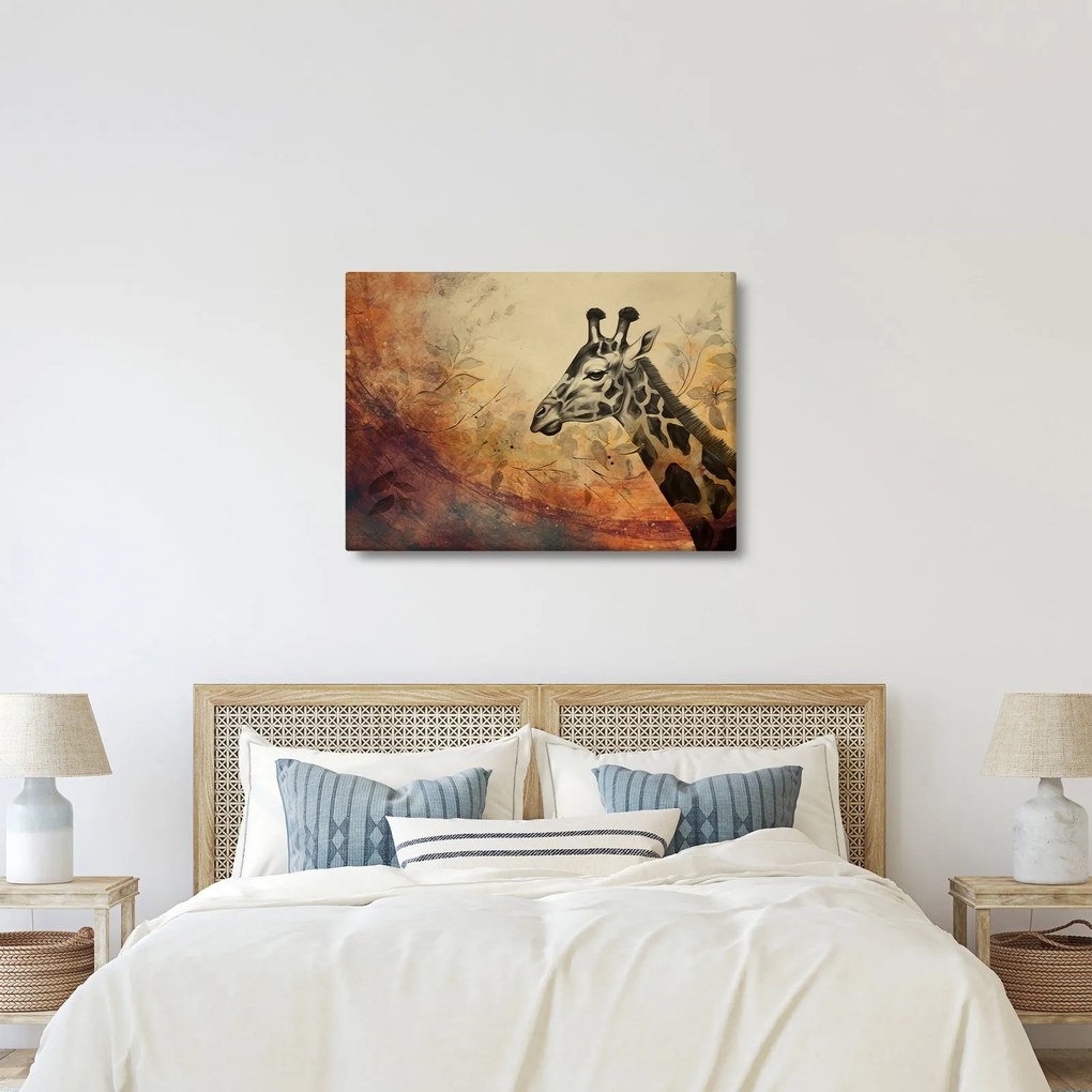 Tablou - Girafă, pictură (70x50 cm)