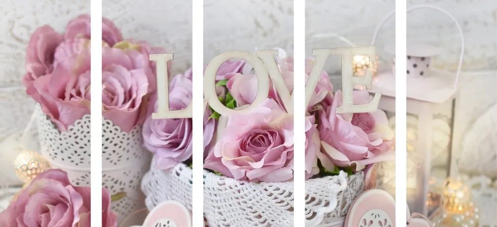 Tablou 5-piese decor romantic în stilul vintage
