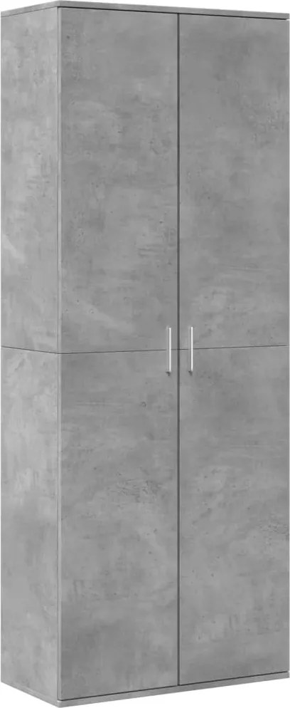 vidaXL Dulap înalt, gri beton, 70x35x180 cm, lemn prelucrat