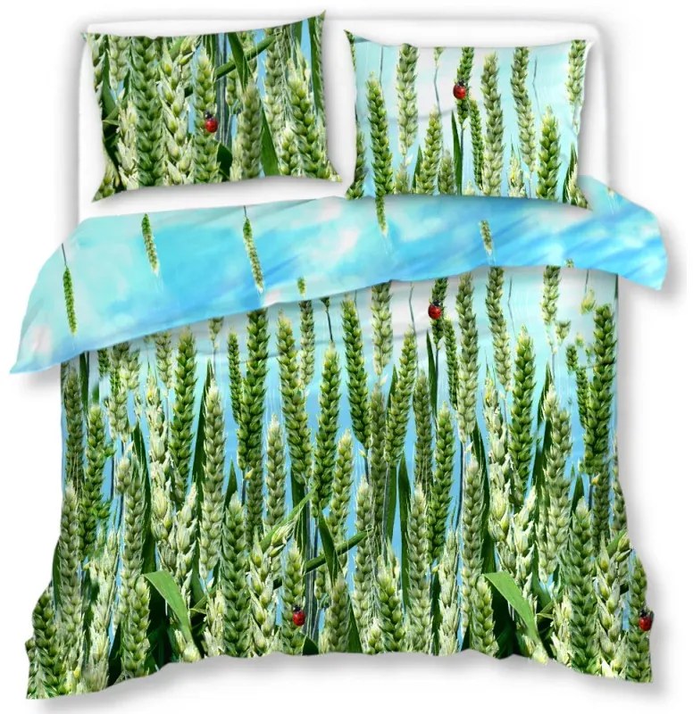 Lenjerie de microfibra POSANA verde Dimensiune lenjerie de pat: 2 buc 70 x 80 cm | 160 x 200 cm