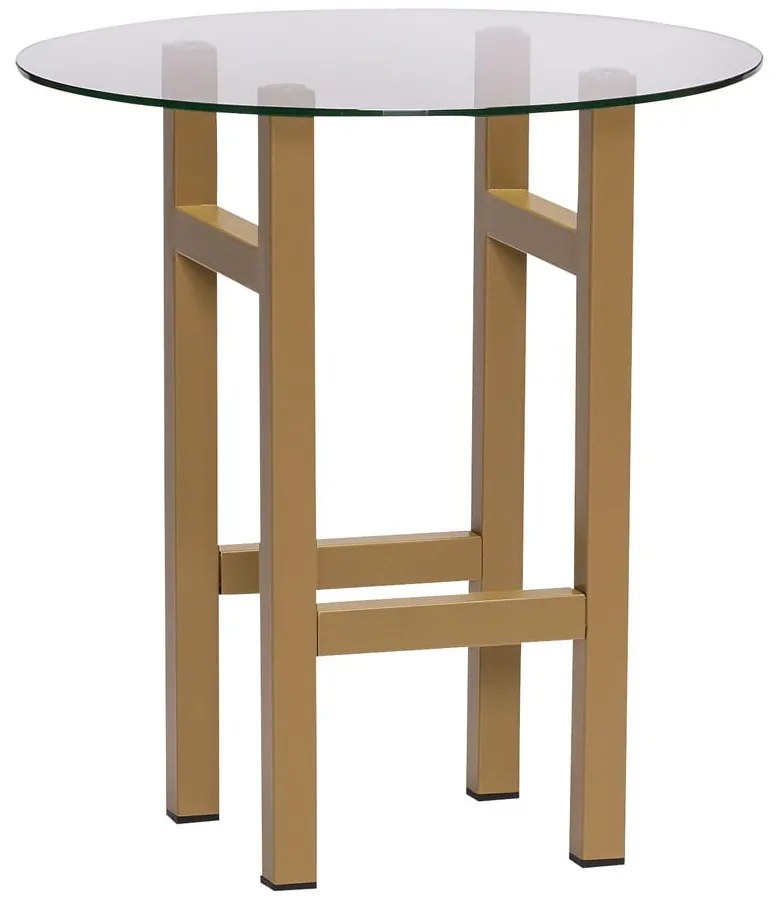 Măsuță auxiliară rotundă cu blat din sticlă ø 40 cm Elevate – Hübsch