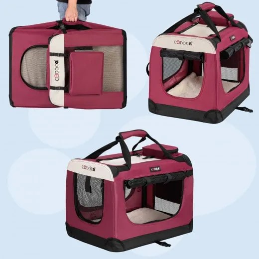 Deuba Geanta portabila pentru caini S 50x35x35cm - rosu