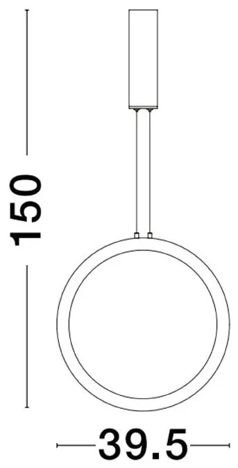Pendul LED dimabil design modern Change negru 39,5cm