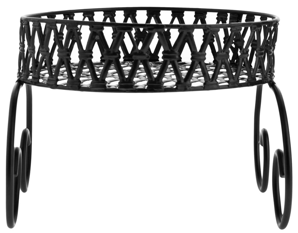 Suport pentru flori, metal, negru, RABIO
