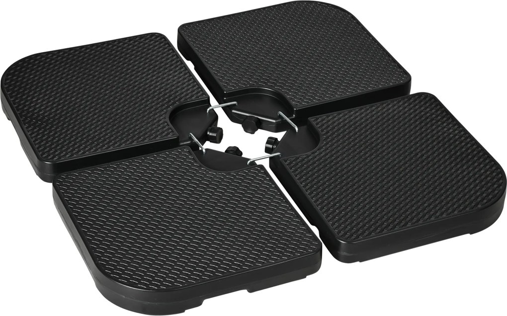 Outsunny Bază pentru Umbrelă de Gradină, 100x100x8 cm, Negru | Aosom Romania