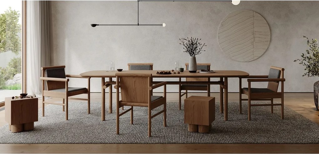 Masă lemn masiv Steekla – 220/, 280 × 100 × 75 cm - 280×100×75