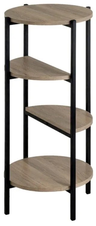 Etajeră neagră/în culoare naturală cu aspect de lemn de stejar 40x80 cm – Casa Selección