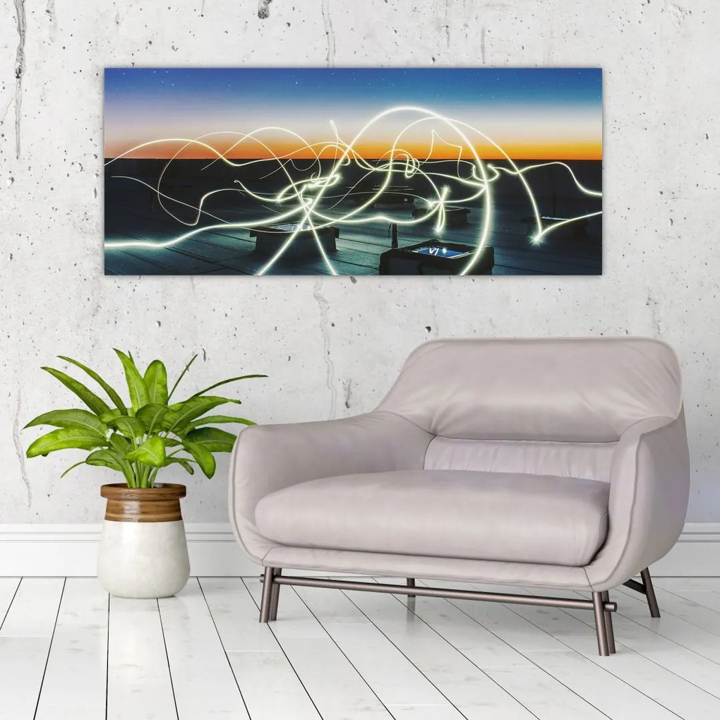 Tabloul - privire spre cer din acoperiș (120x50 cm)