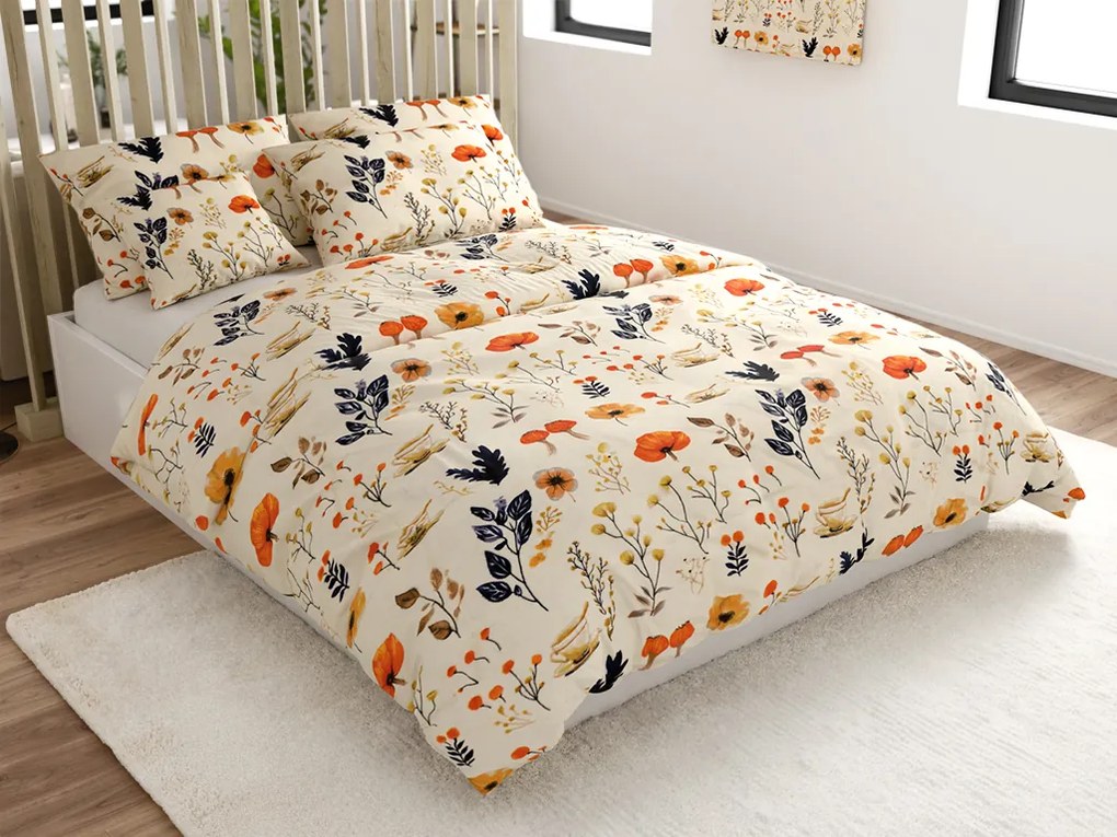 Lenjerie cocolino PAPAVA crem Dimensiune lenjerie de pat: 70 x 90 cm | 140 x 220 cm