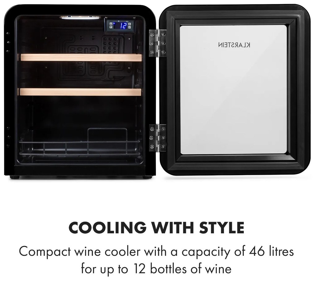 Vinetage 12, frigider pentru băuturi, frigider, 46 litri, 4-22°C, retro-design