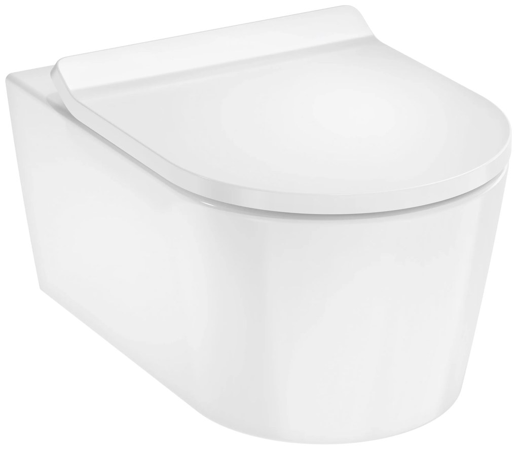 Hansgrohe EluPura S vas wc cu capac soft-close agăţat da alb 62025450