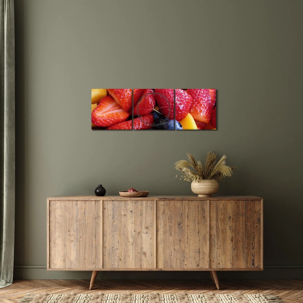 Tablou cu fructe (cu ceas) (90x30 cm)