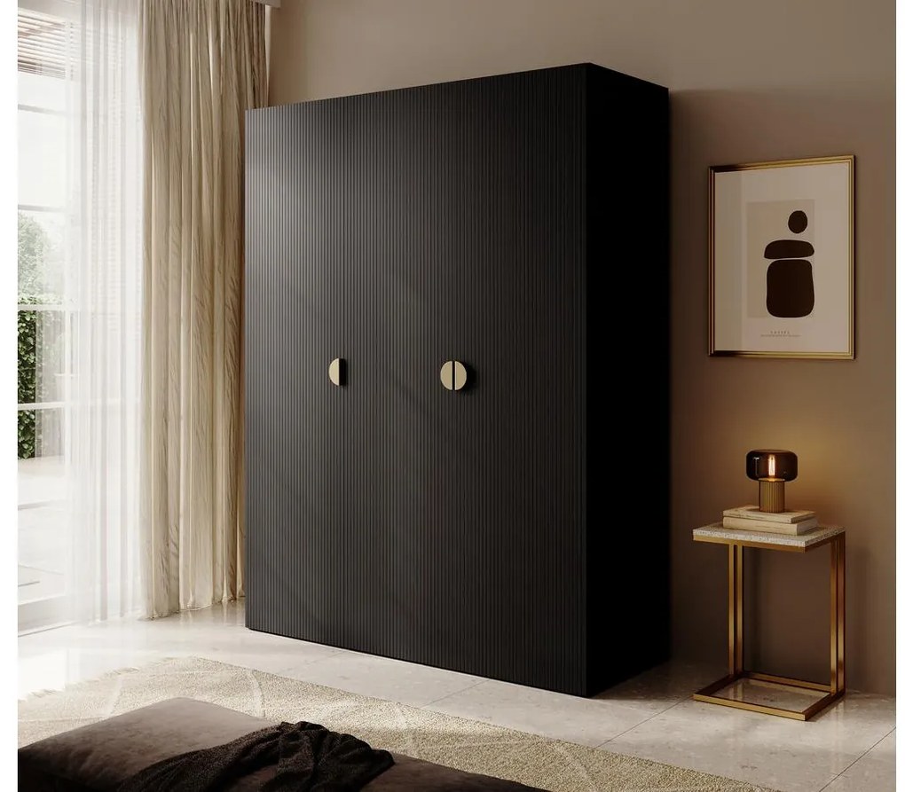 Dulap de haine Moonie IX  (negru + alb). 1099629