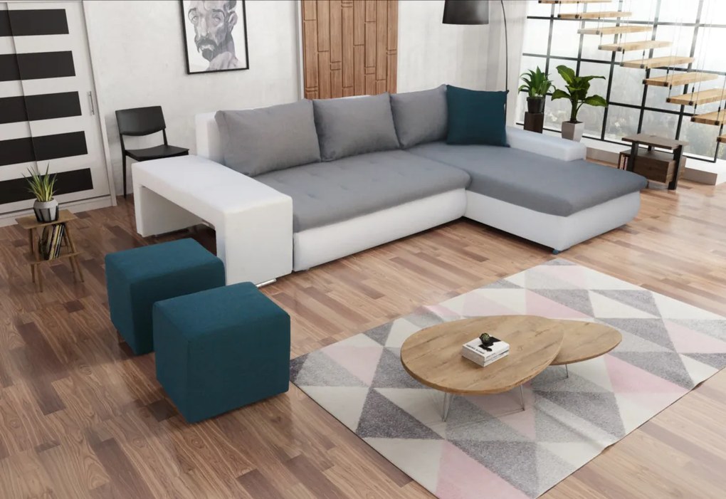 Supermobel Coltar LATINO s taburety, 285x80x185, sawana 21/soft 17, stanga