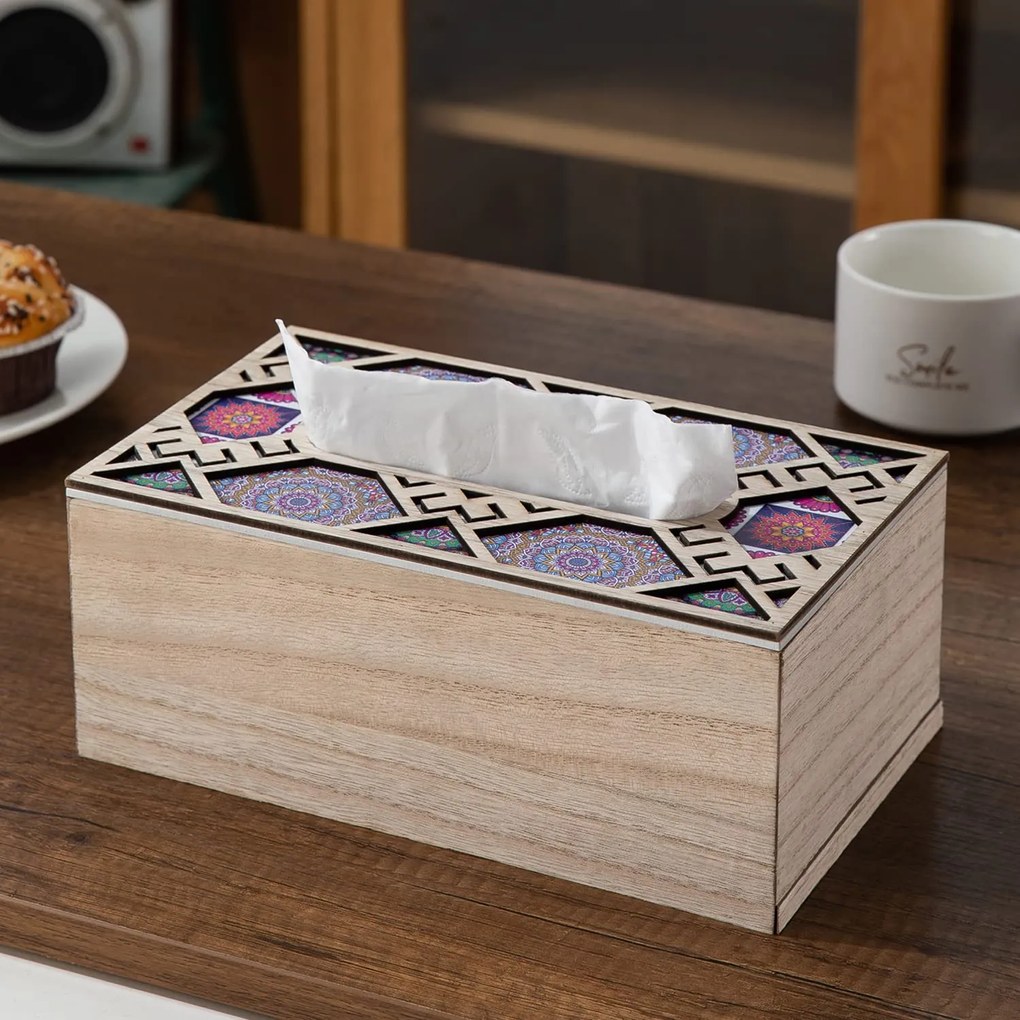 Cutie pentru servetele MAROCCO, Mov, 24x14x10cm