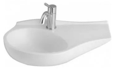 Lavoar suspendat asimetric, Villeroy&amp;Boch Oblic, 60x35.5cm, Star White CeramicPlus, 71046LR2