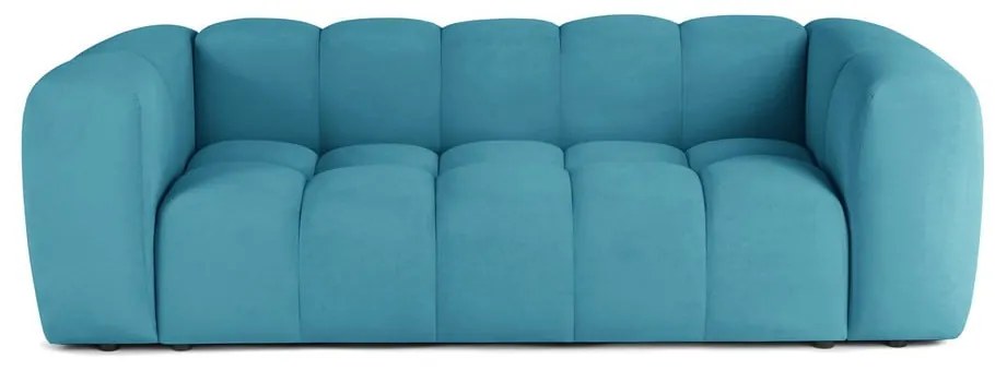 Canapea turcoaz cu tapițerie din catifea 225 cm Cube – Bonami Selection